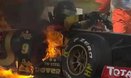 F1 Spain 2011 — Nick Heidfeld on fire